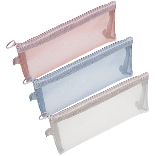 3Pcs Mesh Makeup Brush Bag Organizer