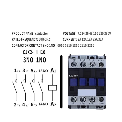 Contacteurs CA série CJX2 6511 triphasé avec bobine 220V alternative - 4