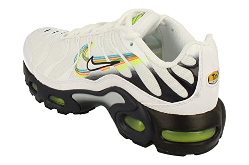 Nike Air Max Plus GS Running Trainers DV7140 Sneakers Shoes (UK 4.5 us 5Y EU 37.5, White Blackened Blue Volt 100)2
