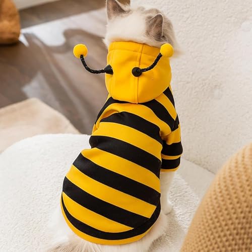 Dog Bee Hoodies, Halloween Pet Bee Costume Hoodies, Cat Dog Clothing Cute Dress Up Costume Apparel Coat Clothes Pet Supplies, For Small Medium Dogs, Kitten, Puppy - Image 3