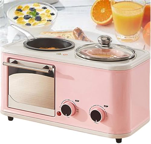 Breakfast Maker Machine - Nonstick Frying Pan with Timer, Large Capacity for Eggs, Sausages, Bacon, and Pancakes - Perfect Breakfast Station
