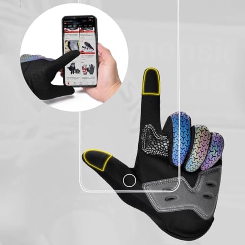 Luvas de ciclismo Luvas de ciclismo para uso externo à prova de choque para passeios noturnos com te