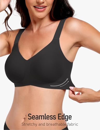 V Lace Wireless Jelly Bra Seamless Push Up Bras for Women No Underwire Full Coverage Comfortable Sleep Bralette4