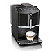 Siemens Kaffeevollautomat EQ300, Milchaufschäumdüse für Cappuccino, Latte Crema, 5 Kaffee- und Milchgetränke auf Knopfdruck, entnehmbare Brüheinheit, einfache und schnelle Reinigung, Schwarz, TF301E19