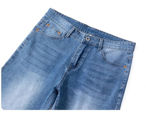 Men's Jeans Soft Breathable Straight Comfortable Trousers Business Loose Denim Pants2