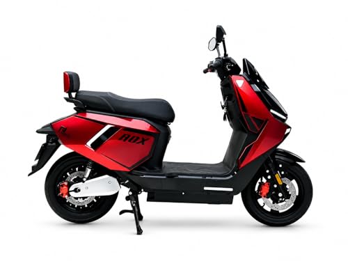 Image of EOX ROX Electric Scooter for Adults | 48V Removable Lithium Battery | 50-60 km Long-Range Ride | Lightweight Non-RTO E-Scooter (Sports RED)
