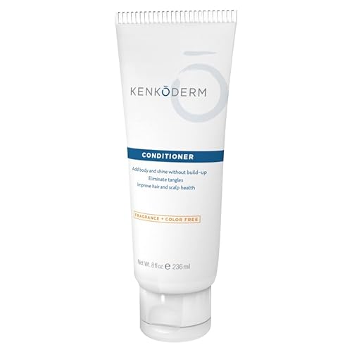 Kenkoderm Acondicionador para cabello y piel sensibles 8 onzas 1 tubo desarrollado por dermatólogos fragancia  libre de color