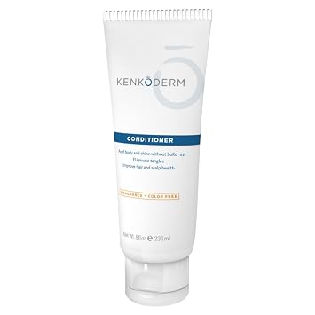 Kenkoderm Conditioner for Sensitive Hair & Skin with 3 Percent Salicylic Acid, Anti-Dandruff Deep Moisturizer for Itchy or Dry Scalp Relief, Color & Fragrance Free, 8-Ounce Tube