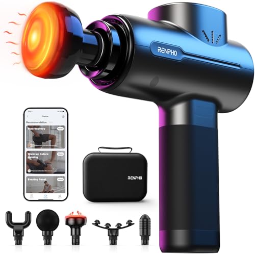 Renpho Active+ Thermal Massage Gun with Heat & App Control