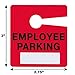 Employee Parking Permit Pass Stock Hang Tags for Office Building, Corporations, Businesses, Employers, by Milcoast, 10 Pack (Red)