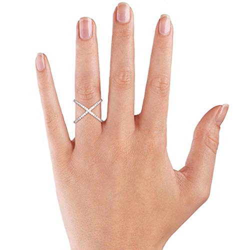 925 Sterling Silver 1 Carat Solitaire Round CZ Engagement Wedding Band Classic Six Prong Ring Size 3-133