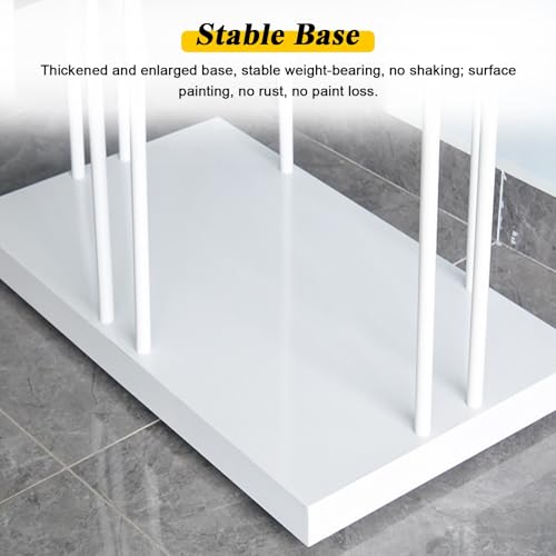 Perchero cuadrado de metal blanco ajustable para cojines 8