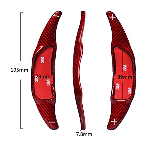 For Mercedes Benz AMG A45 CLA45 C63 S63 GLA45 GLE63 2015-2018 E GLS63 CLS CLS63 2017-2018 Carbon Fiber Car Steering Wheel Shift Blade Paddle Shifter Extension (Black)
