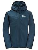 softshelljacke jungen 128 zwei Taschen Jack Wolfskin SOLYD Jacket K Softshelljacke, Dark sea, 140