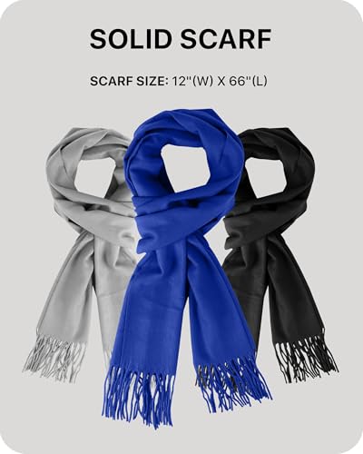 Image of boxed-gifts Cold Weather Winter Scarves for Men & Women - Cashmere Like Acrylic Long Soft Scarves