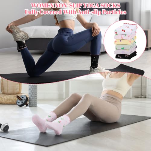Image of Pilates Grip Yoga Socks for Women Cute Non Slip Socks