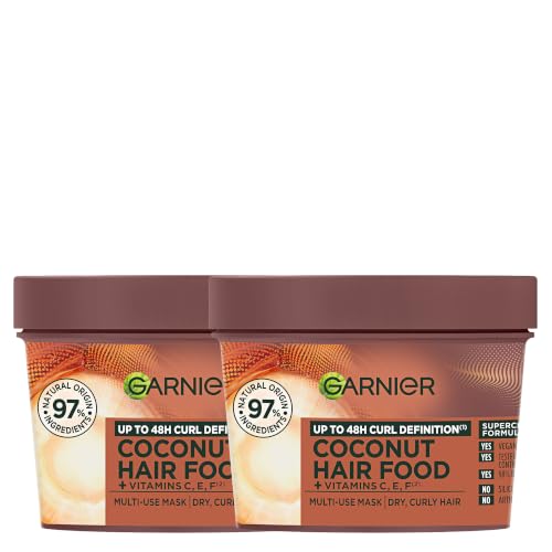 Image of Garnier Ultimate Blends Hair Food Coco & Macadamia Multi-Use Hair Mask for Dry Hair, Nourishing Treatment, 400ml (Pack of 2)