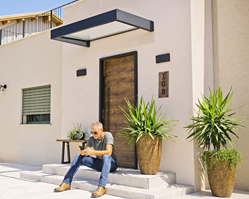 Palram - Canopia Sophia 1600 5' X 3' Awning - Gray/Clear #TOP3