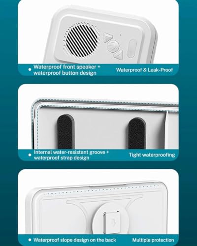 Support de téléphone Aqua Play avec haut-parleur Bluetooth étanche rose - 8