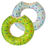 MLPKOI 2 Piezas Flotadores Anillo Piscina para Adultos Niños, 80 cm Dos Colores Donut Caucho de Juguetes Anillo de Natación Inflable Flotador para Piscina Playa Fiesta De Agua Verano