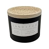 Sand + Fog Scented Candle - Cedar Lavender – Additional Scents and Sizes – 100% Cotton Lead-Free Wick - Luxury Air Freshening Jar Candles - Perfect Home Decor – 12oz