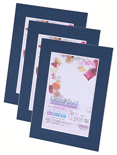 Chikuma フォトフレーム Uclidマット ハガキ アイ 3冊セット 30016-8