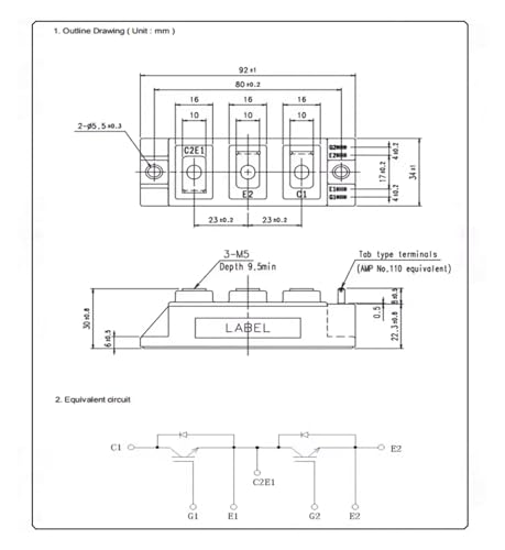 Módulo de alimentación 2MBI75U4A-120-50 de 75A y 1200V para alta potencia 3