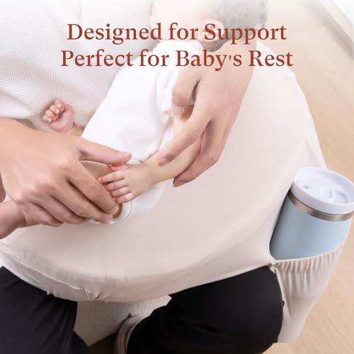 Image of Nursing Pillow Cover 2-Pack, Fits Wrap-Around U-Shaped Nursing Support Pillows (22 x 16 x 5 in), Soft & Breathable, Easy On /Off - Covers Only