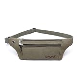 WUODHTW Marsupio sportivo per uomini e donne borsa per cellulare all'aperto per corsa fitness tempo libero borsa di tela, Verde 4., Zaino casual