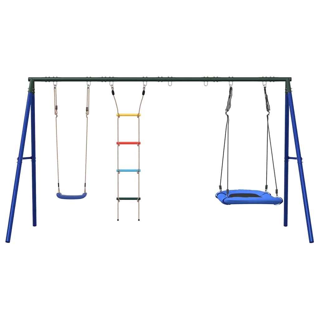 Juego de columpio de jardín para niños con escalera y nido