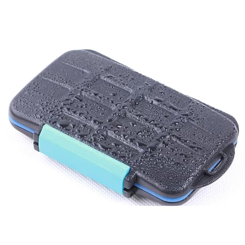 Compact Shockproof SD and TF Card Holder Case Waterproof Memory Card Organizer for Camera Accessories 4.53x3.15x0.59 Inch