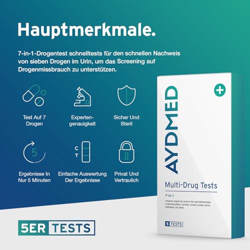 Drogenschnelltest Urin-Dip für 7 Drogenarten