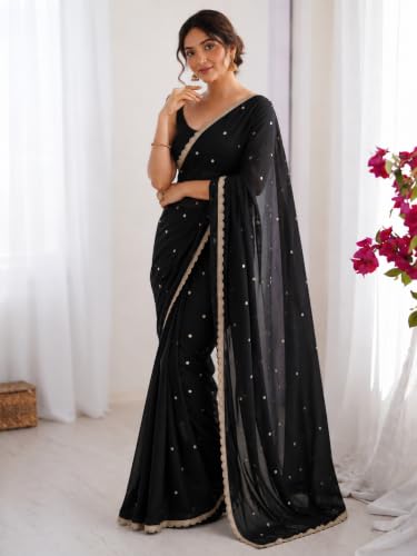 Image of Yashika Women's Rangoli Silk Blend Saree with Blouse Piece for Traditional Ethinic Wear Sari