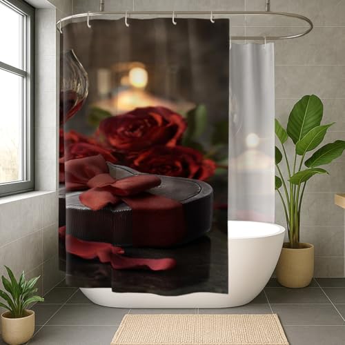 Rideau de douche lavable grand format pour éviter les éclaboussures - 4