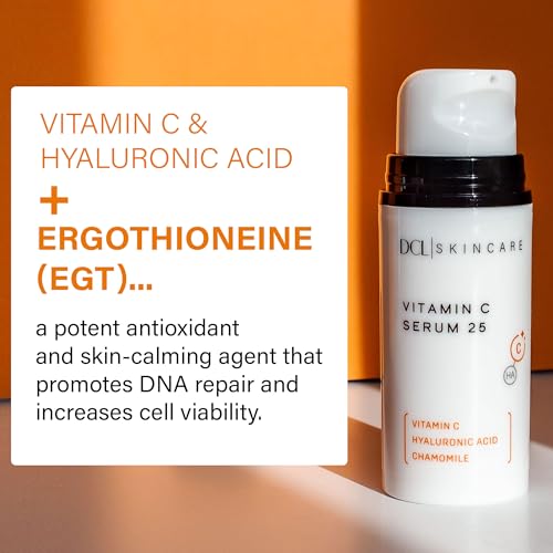 Dermatologic Cosmetic Laboratories DCL Skincare Vitamin C Serum 25 with Ethyl Ascorbic Acid & Hyaluronic Acid, 1 fl oz