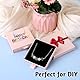 Piriuuo 2 Stück Schmuck Geschenkbox, 8 * 8 * 1,7 cm Papier-Schmuck-Display Kleine Geschenkboxen Ausziehbare Quadratische Aufbewahrungsbox für Armbänder, Ohrringe, Halsketten, Schmuckgeschenke(Rosa)