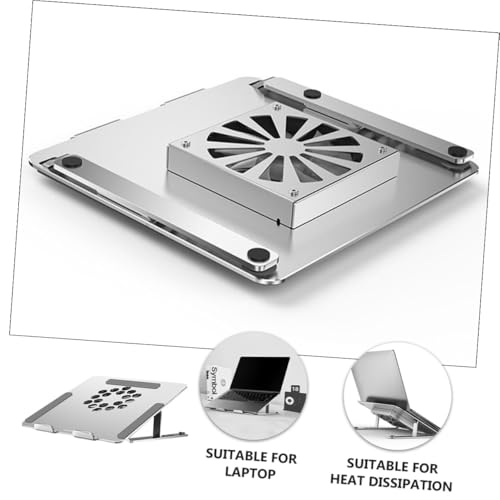 Base gaming ajustable de aluminio con ventilador LED miniatura 7