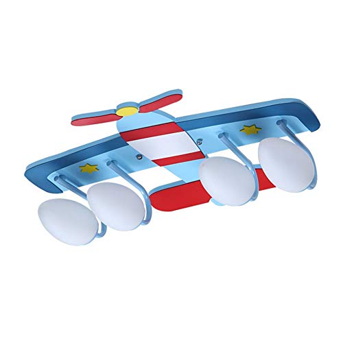 Plafonnier avion E14x4 illuminant la chambre d'enfant d'une douce lumière