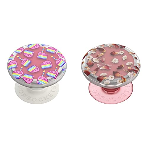 PopSockets PopGrip Lips: Swappable Grip and Lip Balm for Phones and Tablets Birthday Cake & PopGrip Lips: Swappable Grip and Lip Balm for Phones and Tablets Rose Vanilla