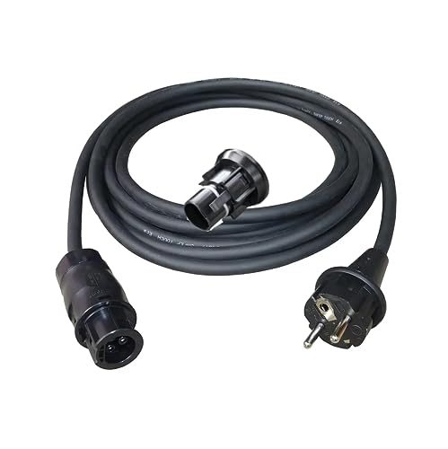 Betteri BC01 Balkonkraftwerk Kabel 3/5/10 Meter inkl. Endkappe AC Kabel mit Betteri BC01 Buchse auf Schuko Stecker(IP44) Verlängerung Adapter geeignet - Hoymiles, Deye, NEP (3 Meter)