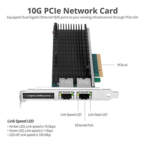 Siig Dual Port 10G Gigabit Ethernet Pcie Network Card, Pcie 2.0 X8 To Dual Rj-45 Port, Intel X540-T2 Chipset, Extra Large Heat Sink, Dual-Profile Brackets (Lb-Ge0311-S1) #TOP2