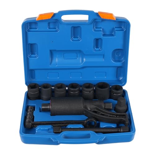Wiyuer Juego de llaves multiplicadoras de par de torsión de 1 pulgada, multiplicador de par de torsión, 5500 N.m, llave dinamométrica 1:58, con 7 llaves de vaso