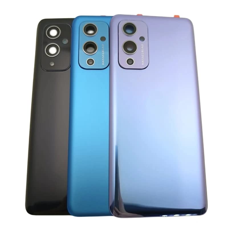 Cubierta de batería para Oneplus 9 morada panel de vidrio puerta trasera de recambio 1