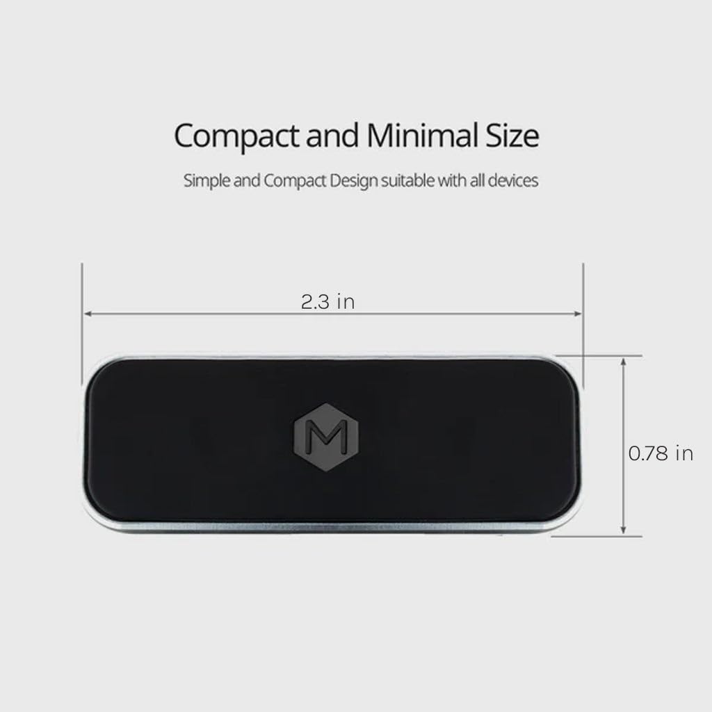 Simpl Mag Rectangular Dash Mount - Compatible with iPhone 12-17 & iPhone Air, Galaxy, Smartphone, Universally Compatible with Caseco, Otterbox, Defender and UAG Cases.