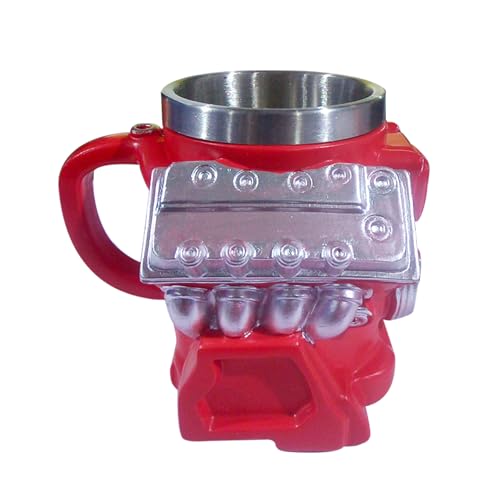Generico Café con motor - Decorativa de resina V8, tazas de leche para coche vintage, elegantes vasos mecánicos, diseño artístico para coche | Tazas para hombres adultos Aman