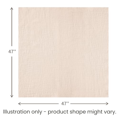 Konssy Muslin Swaddle Blankets for Girls Boys, 2 Pack Receiving Baby Blanket Large 47 x 47 inches, Soft Breathable Swaddling Wrap for Unisex Newborn (Coffee Check,Moon)