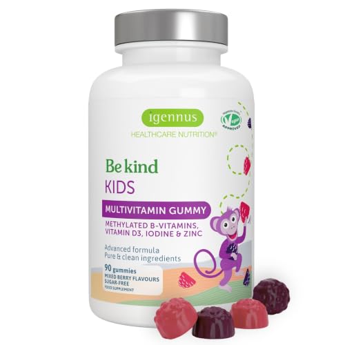 Igennus Methylated Kids Multivitamin Gummies 90 Sugar Free Berry Gummies