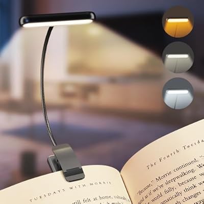 iFalarila Luz Lectura Recargable  12 LED Luz para Leer en la Cama 360° Ajustable Lampara Lectura [RA>95] Lampara para Leer en La Cama para Lectores Noche  E-Reader  Tablet  Estudio  Cama  Libro  Viaje