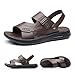 PIANAI Sommersandalen mit Lederkissen/atmungsaktive lässige Strandschuhe mit weichen Sohlen für Herren / 2021 Neue Modesandalen und Hausschuhe,Braun,43