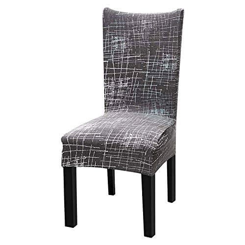 Dioxide Coprisedie con Schienale 4 Pezzi Elastico, Copri Sedia da